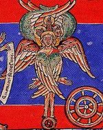 Medieval image of a cherub (about 1156)